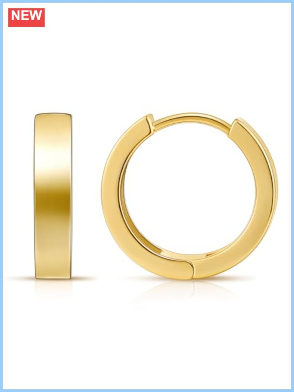 Small 14K Gold Plated Huggie Hoop Earrings Hypoallergenic